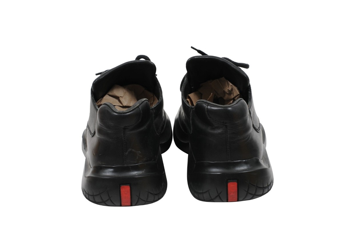 Prada Vintage Chunky Derby US 8.5 UK7.5 Black Leather AW99 Prada Vintage Chunky Derby US 8.5 UK7.5 Black Leather AW99