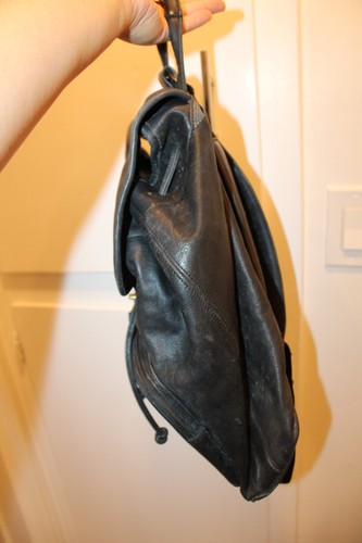 COACH Classic Retro Black Leather Backpack Rucksack Unisex #0547 RARE **READ** - Picture 7 of 17