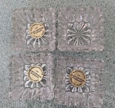 Vintage PRINCESS HOUSE Lead Crystal Salt Cellar Set of 4 salts West Germany