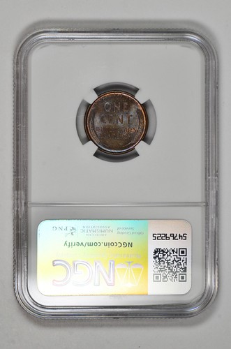 1909 VDB 1c Lincoln Wheat Cent NGC MS 65 BN with Toning - Picture 2 of 2