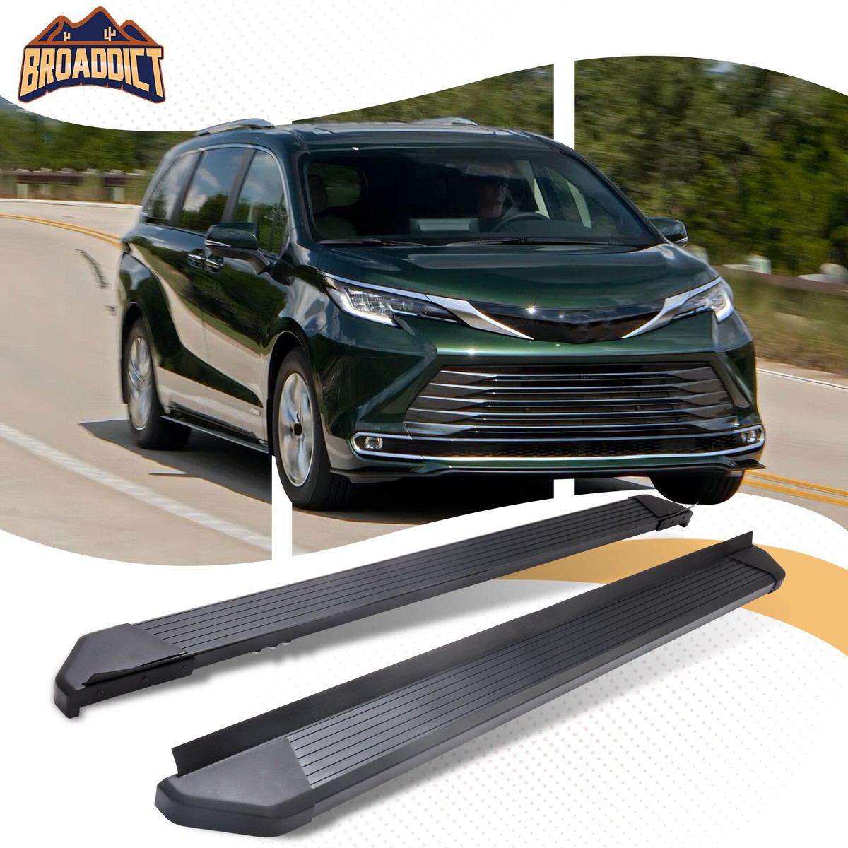 Running Board Fit for Toyota Sienna 2021-2025 Side Steps Nerf Bar