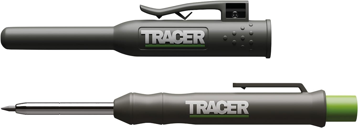 Tracer Deep Hole Construction Pencil with Tracer Site Holster 120mm, Extendable