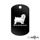 I Love My Norfolk Terrier Engraved Keychain Gi Tag dog v2 Many Colors