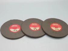 CRATEX MEDIUM GRIT - 302-M WHEEL - 3" Dia x 5/32" Thick x 1/4" Arbor LOT of 3