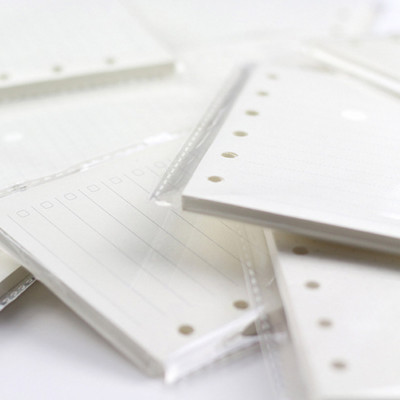 Ricambio Refill 100 Fogli 200 Pagine Formato Pocket 8x12cm - 6 Fori, Carta 120gsm Bianco - Foto 8