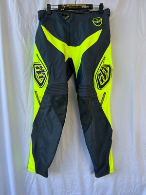 Troy Lee Designs TLD Mens SE Off Road Motocross Pants Black/Flo Green 32 SAMPLE