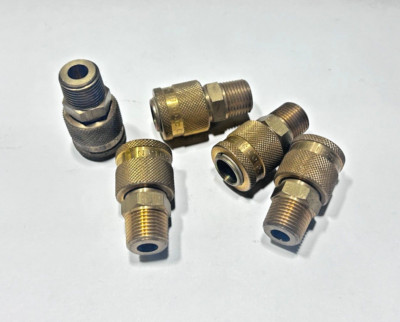 (5) 30KA-AW21 RECTUS Steel 1/2'' Single Shut-Off Male Threaded Coupling