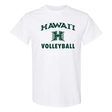 Hawaii Manoa Arch Logo Volleyball T-Shirt - White