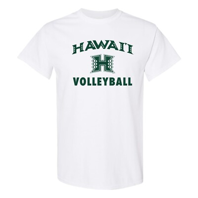 Hawaii Manoa Arch Logo Volleyball T-Shirt - White