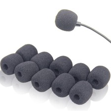 10pcs Mini Microphone Windscreen Pop Filter Sponge Foam Cover for Headset Mic