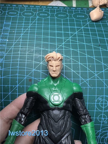 1:12 Green Lantern Kyle Rayner Head Sculpt Carved For 6" Male Action Figure Body - Picture 3 of 6