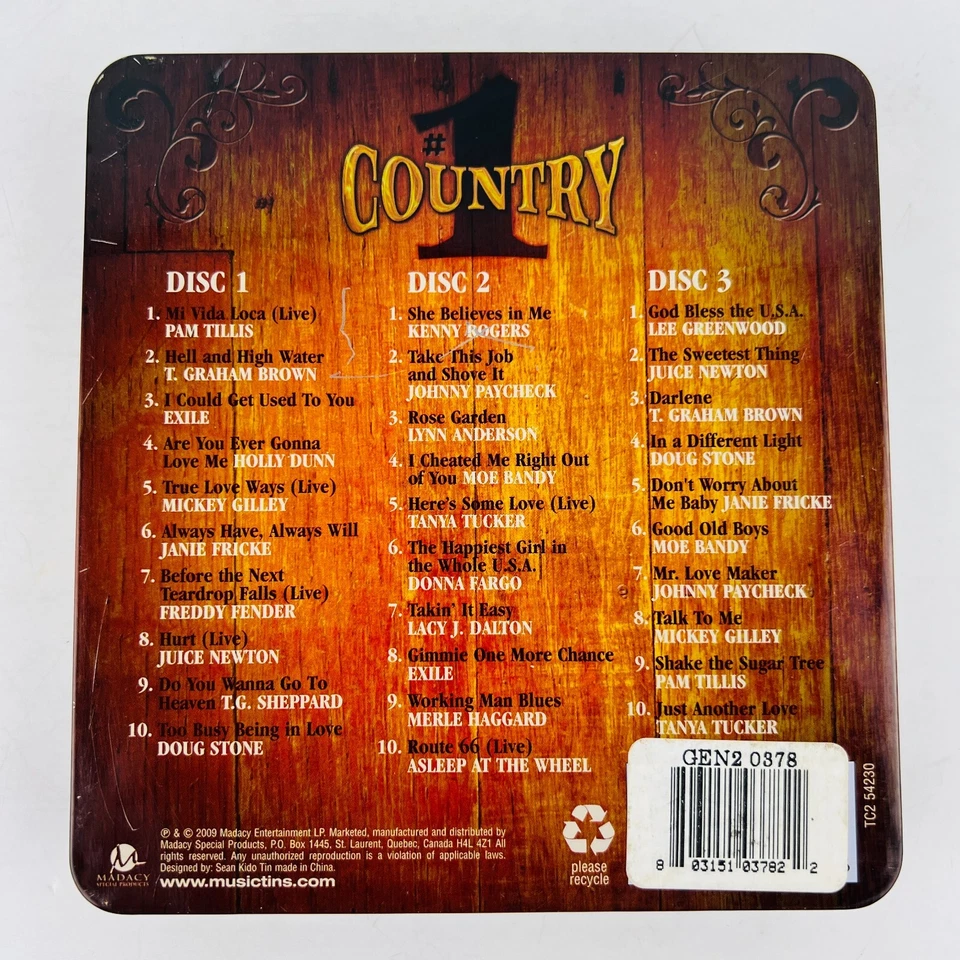 #1 Кантри хиты 3 диска набор и буклет коллекционеров олово аудио компакт-диск - Изображение 2 из 2