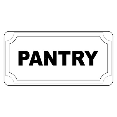 Pantry Black Retro Vintage Style Metal Sign - 8 In X 12 In With Holes ...