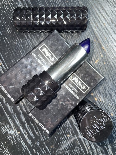 Kat Von D Studded Kiss POE deep blue Lipstick, Full Size .10 oz KVD TWO!