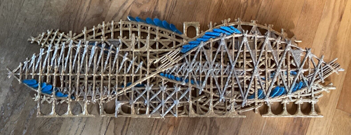 Vintage Burwood Vergnügungspark Thema Abstrakt Achterbahn MCM Wandbehang - Bild 1 von 8