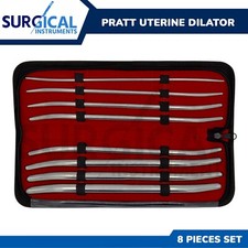 Pratt Uterine Dilator Set 8 pcs OB/Gynecology Surgical Instruments German Grade