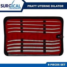 Pratt Uterine Dilator Set 8 pcs OB/Gynecology Surgical Instruments German Grade