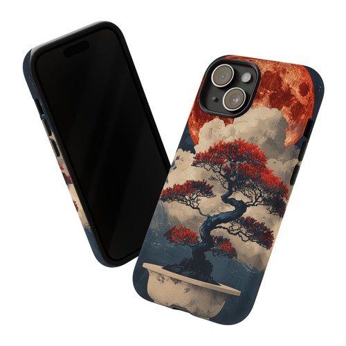 Bonsai Tree Blood Moon - Phone Ink Cover Case for iPhone, Galaxy, Pixel - 第 35/281 張圖片