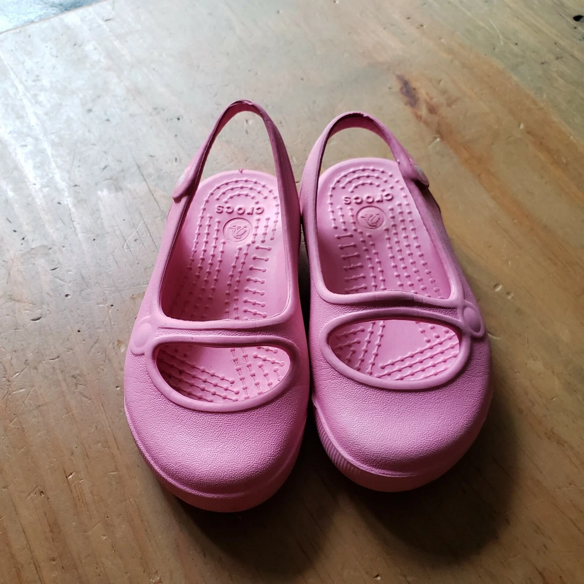 Pink mary cheap jane crocs