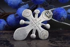 ORIGINAL ANTIQUE 19th ! COSSACK coral CROSS amylet silver 84 Icon CRUCIFIX vtg