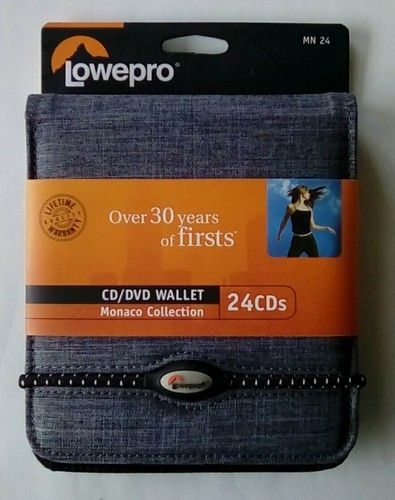 CD DVD Blue-Ray Carry Case Storage Wallet Holder Denim Case Holds 24 CDs approx - 第 1/1 張圖片