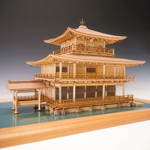 Woody Joe Kinkakuji Holzgebäude Modell 1/75 Bausatz (ohne Lack) Neu aus Japan - Bild 2 von 7