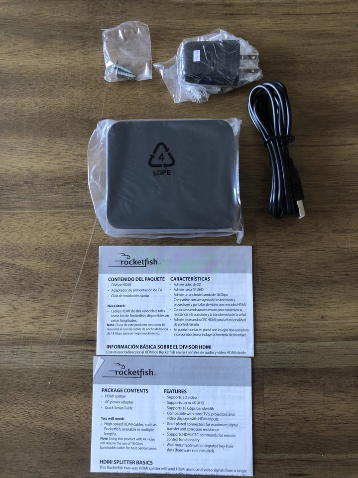 Rocket fish 2 Outlet HDMI Splitter - Image 2 of 4