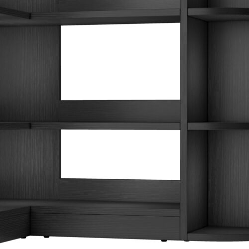 6 Tier Wooden Bookcase Corner Bookshelf Living Room Storage Display Rack Shelves - Picture 7 of 9