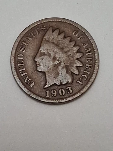 1903 Indian Head Cent Penny Circulated But Nice  US Type Coin Collectable IH244