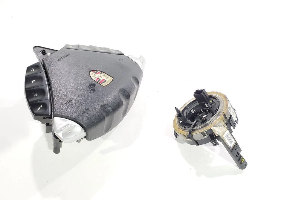 Porsche Cayenne 2008 2010 OEM bolsa de dirección negra con resorte de reloj 7L5880201GK Foto 4 de 4