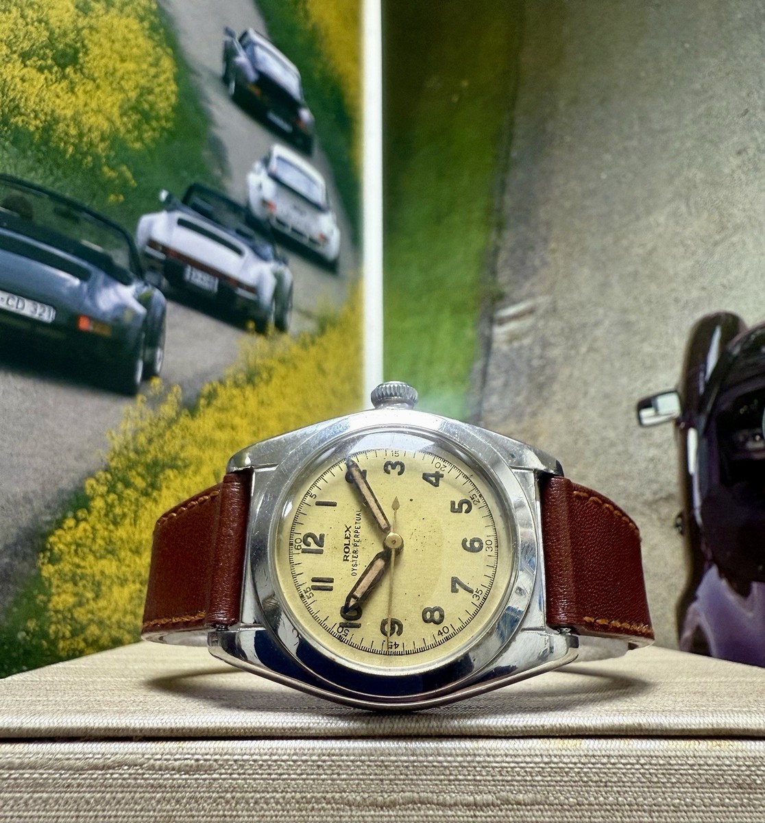 Vintage Rolex Oyster Perpetual Bubbleback Steel Circa 1940's Ref