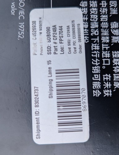 HP Pro Laserjet Cartuccia di Stampa Toner 48A - Nero CF248A Nuovo - Foto 5 di 8
