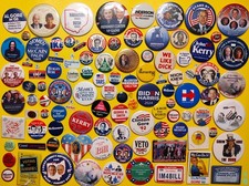 100 Diff PRESIDENTIAL POLITICAL CAUSE Campaign Pinbacks Pins Buttons 1940s  Lot