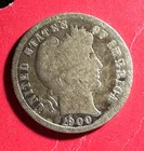1900S US Barber SILVER Dime! "San Francisco" Mint! Good! Lower Mintage!