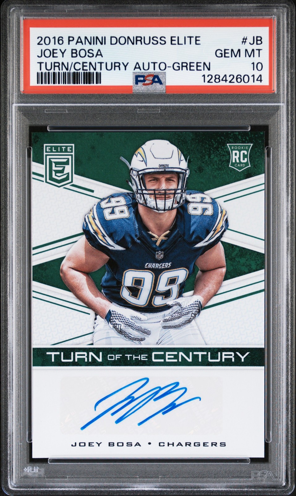 Joey Bosa Panini Donruss Elite Turn of the Century Autographs #JB Green