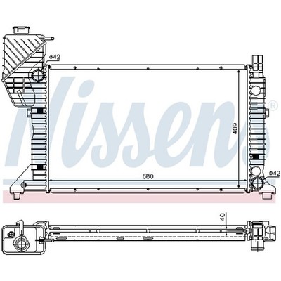 1X NISSENS 62685A RADIATOR WATER COOLER ENGINE COOLING 9015002400 NEW