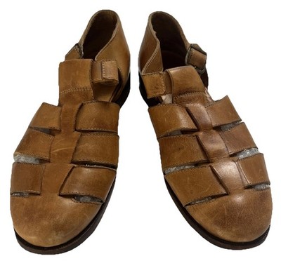 COLE HAAN Mens 8.5M Fisherman Sandals Shoes Tan Brown 