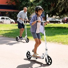 Kick Scooter for Ages 7+ Kids,Max 100Kg,Foldable Adult Scooter with 2 Big Wheels