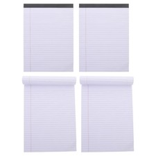 4Pcs Tearable Lined Notepad Smooth Writing Notebook Tear-off A4 Notepad Office