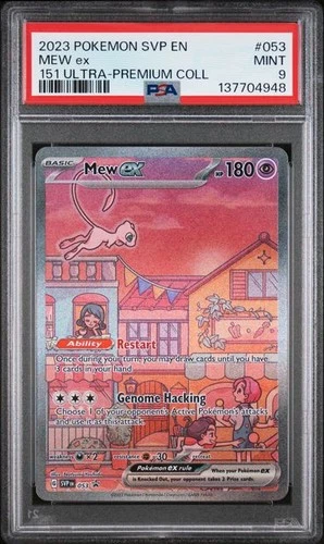 2023 POKEMON SVP EN-SV BLACK STAR PROMO #053 MEW ex 151 UPC PSA 9