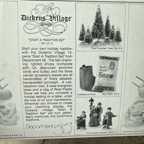 Dept 56 The Dickens Village Series "Start a Tradition Set" 880 No Lights - Picture 6 of 7