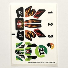 LEGO STICKER SHEET 8896 Snake Canyon World Racers Decals Stickers