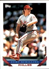 Curt Schilling 1993 Topps #421 Philadelphia Phillies FREE SHIPPING AutographDen