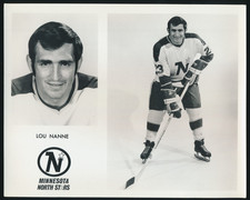 1970's MINNESOTA NORTH STARS 8x10 Glossy Team Issue -LOU NANNE