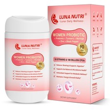 Women Probiotic,18 Strains 180 Billion Cfus, with 3 Prebiotics Turmeric Zinc