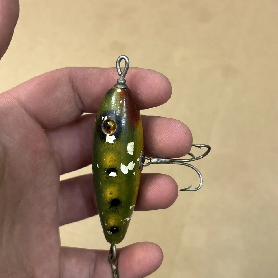 Señuelo de pesca de ojo de vidrio de quilla vintage Foto 2 de 4