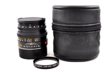 Leica Summicron M 50mm f2 Ver 4th E39 Black lens 11826 with Filter  Case