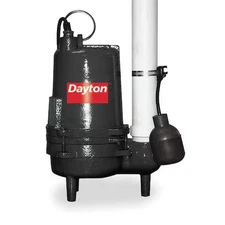 Dayton 3Bb88 1/2 Hp 2 In. Auto Submersible Sewage Pump 115V Tether