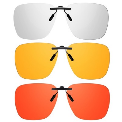 3pcs Clip On Blue Light Blocking Glasses for Big Prescription Glasses Men TS1...