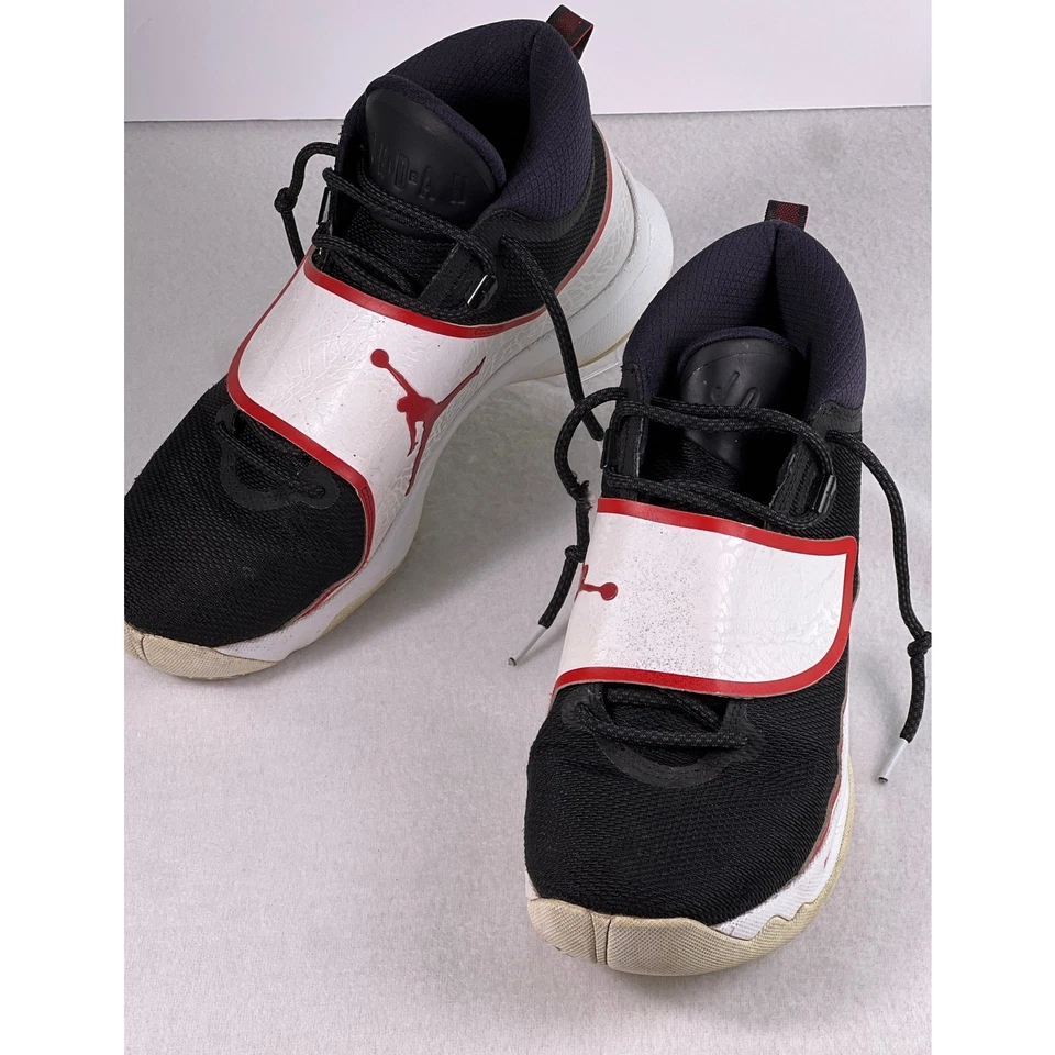 Nike Jordan Super Fly 5 PO Black White Red BB Shoes Sz 10.5 Men's Preloved - Image 2 of 4